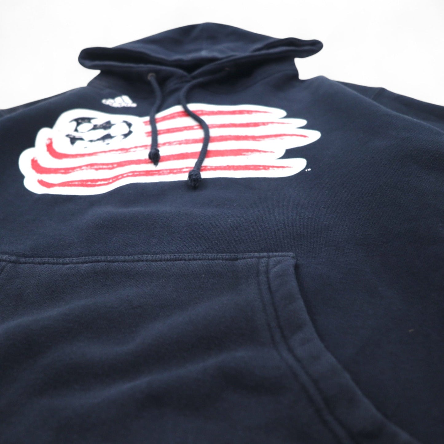 adidas Pullover Hoodie, Size S, Black, Cotton, Fleece-Lined, Soccer