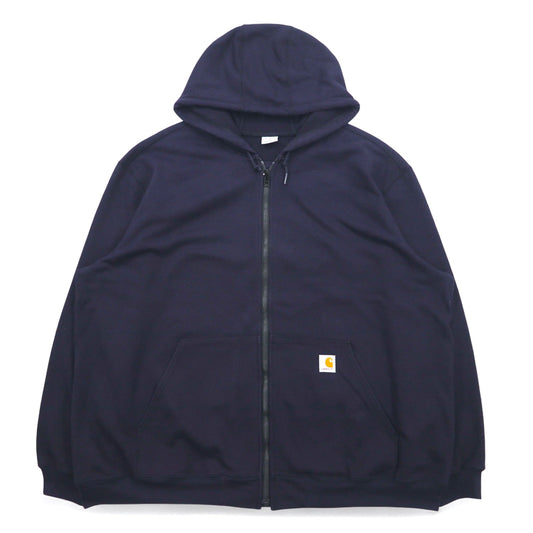 Carhartt Heavyweight Zip Front Hooded Sweatshirt (102974), Size 3XL, Navy, Made in Mexico