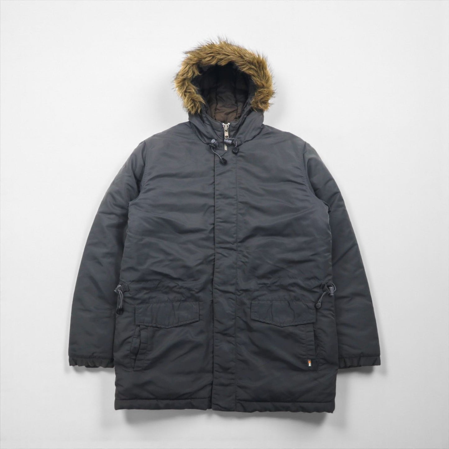 STUSSY 90年代 紺タグ N-3B フライトジャケット M ドローコード 中綿 ファー着脱式