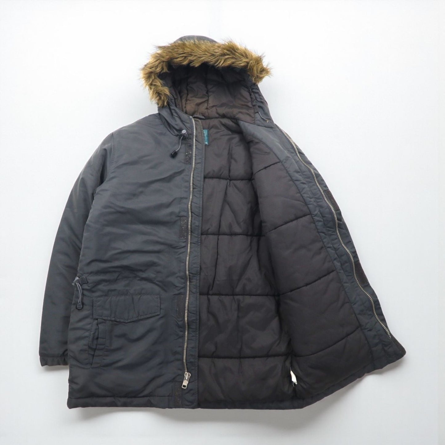 STUSSY 90年代 紺タグ N-3B フライトジャケット M ドローコード 中綿 ファー着脱式