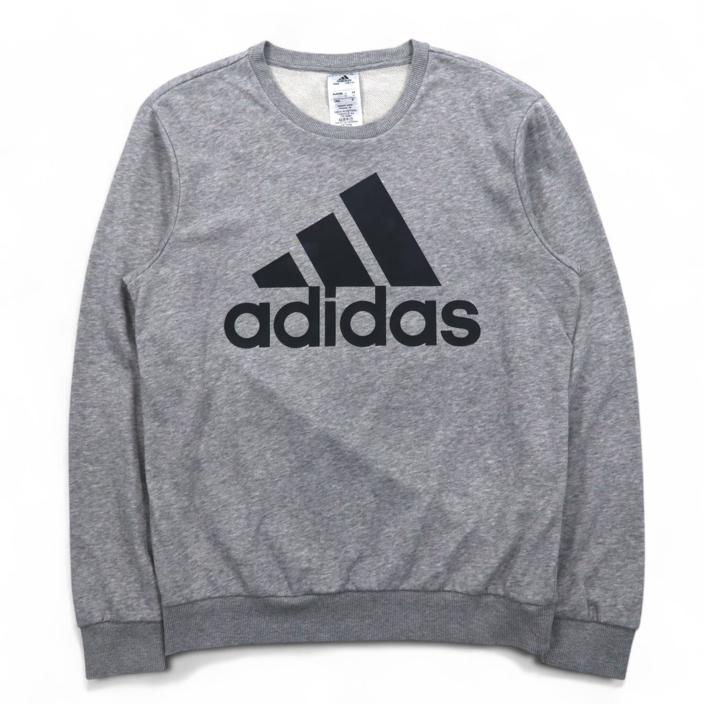 adidas Essentials Big Logo Sweatshirt, Size M, Gray, Cotton, GK9077