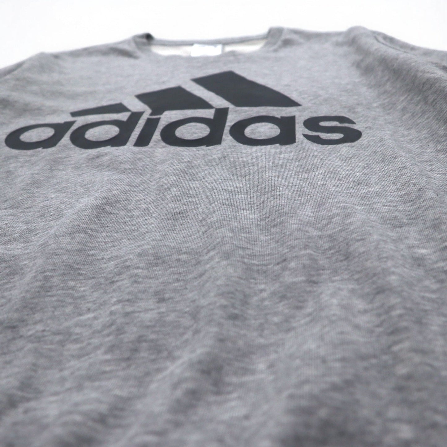 adidas Essentials Big Logo Sweatshirt, Size M, Gray, Cotton, GK9077