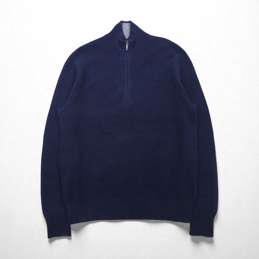 Brooks Brothers ハーフジップ ドライバーズニット セーター M ネイビー ハイネック