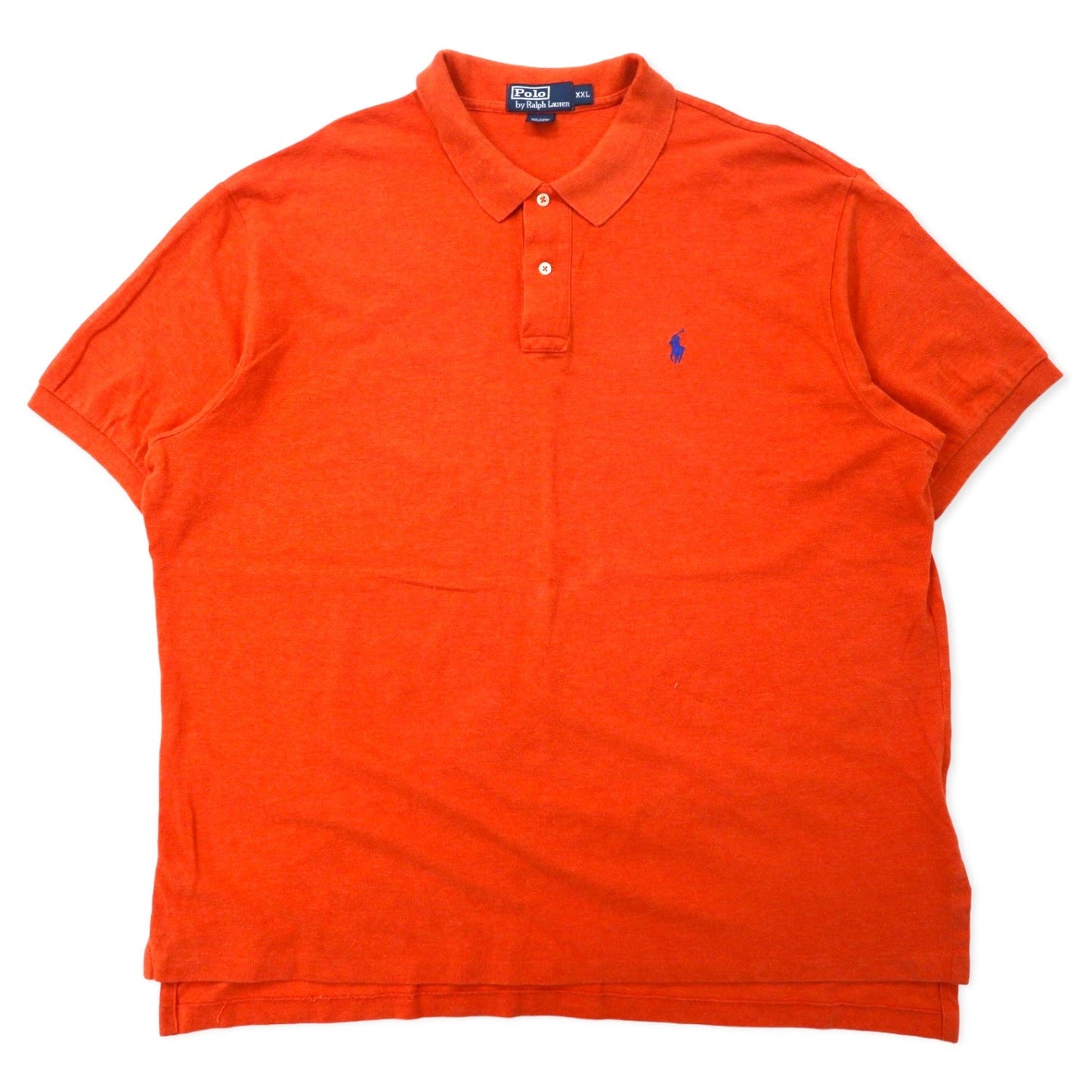 Polo by Ralph Lauren XXL Orange Cotton Pique Polo Shirt with Small Pony Embroidery