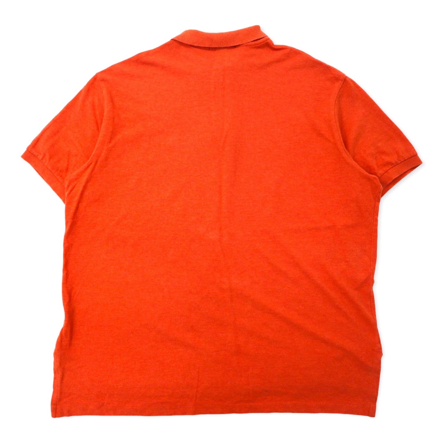 Polo by Ralph Lauren XXL Orange Cotton Pique Polo Shirt with Small Pony Embroidery