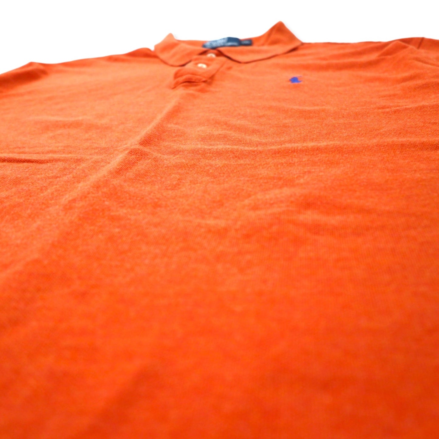 Polo by Ralph Lauren XXL Orange Cotton Pique Polo Shirt with Small Pony Embroidery
