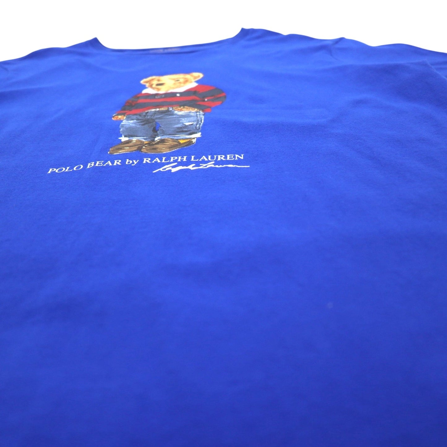 POLO RALPH LAUREN Polo Bear Print T-Shirt, Size L, Blue, Cotton, Custom Slim Fit