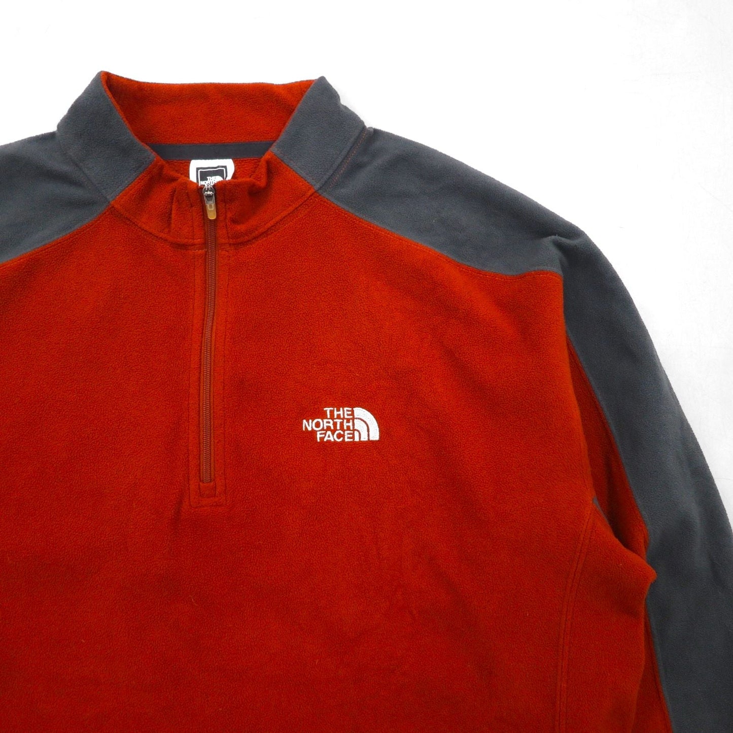 THE NORTH FACE ハーフジップ フリースジャケット M レッド TKA100 A436 US規格