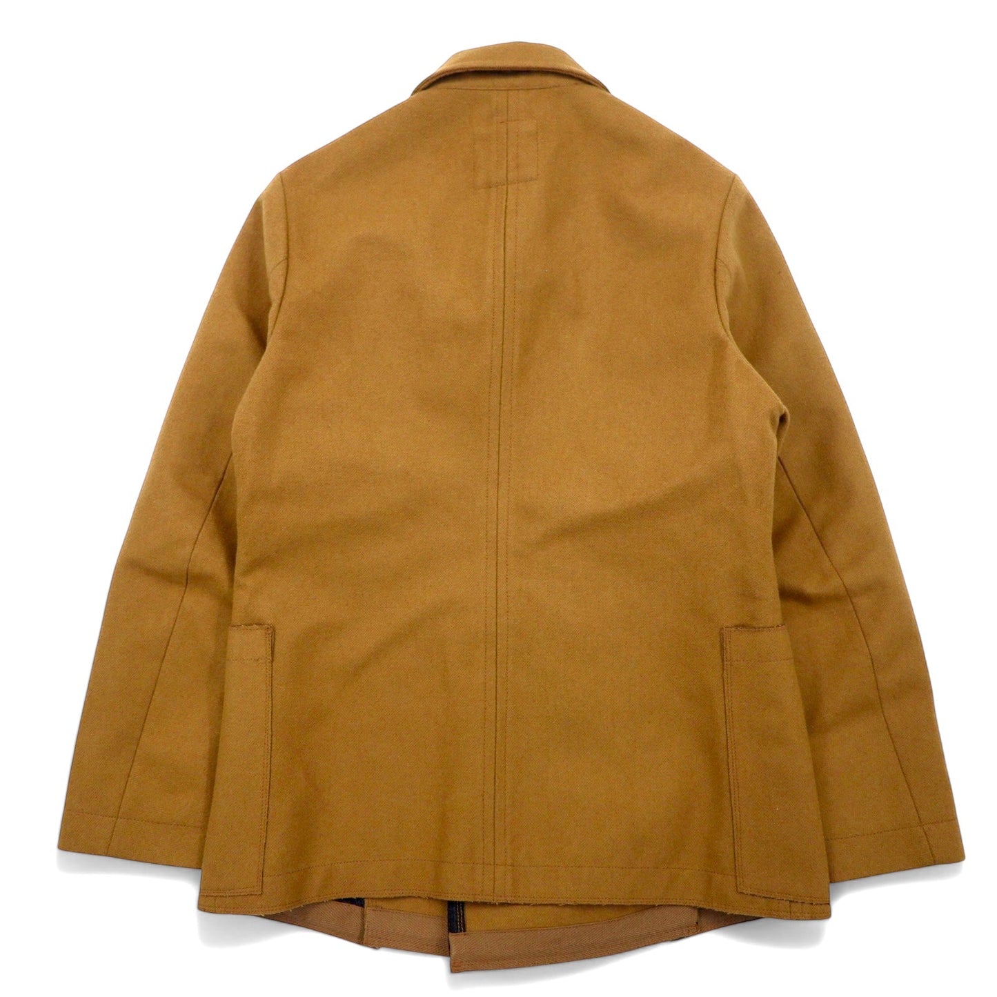 MARITHE FRANCOIS GIRBAUD Tweed Double-Breasted Tailored Jacket, Size M, Beige Wool, M7-4760