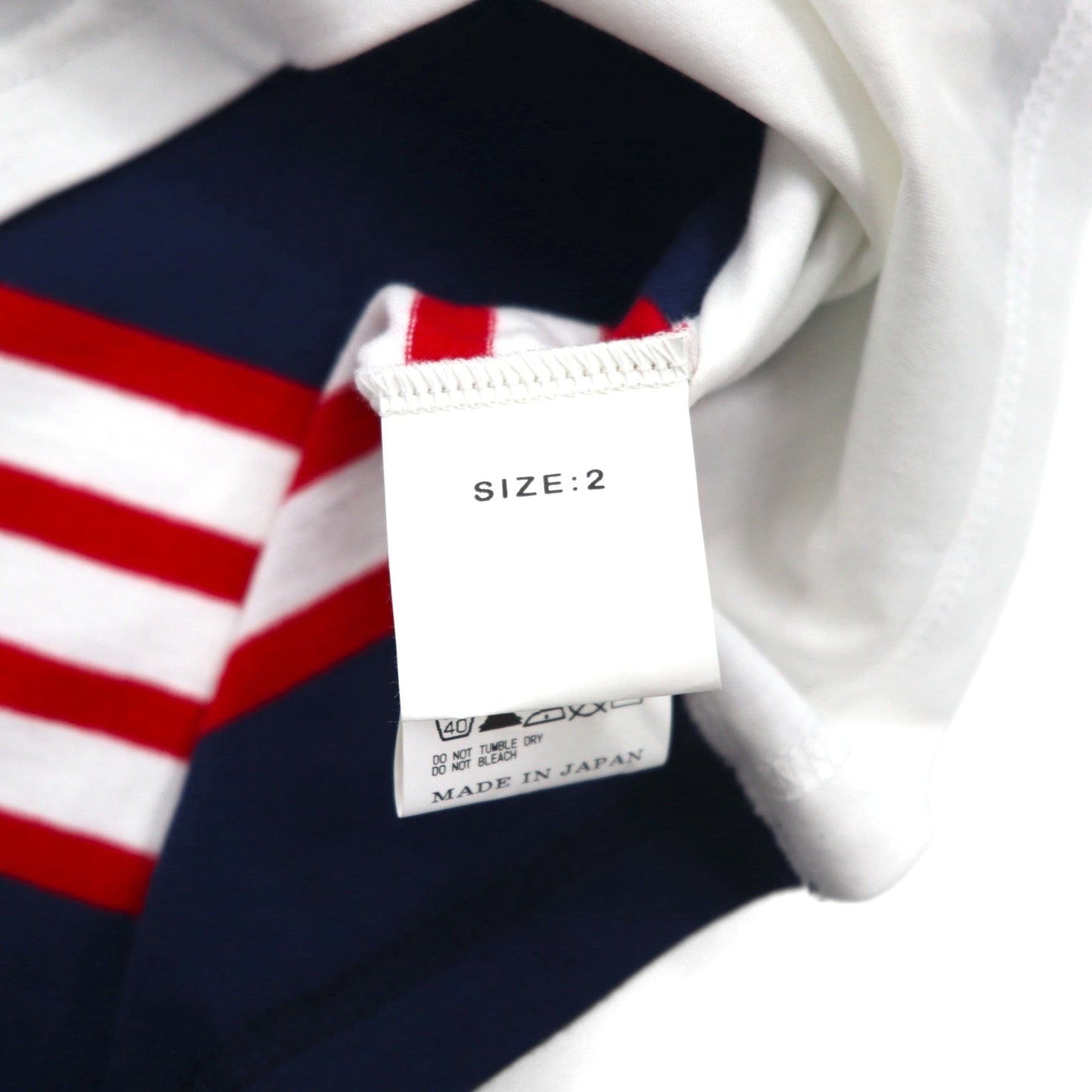 yoshio kubo x LOVELESS V-neck T-shirt, size M, white, star pattern, GUILD PRIME exclusive, made in Japan