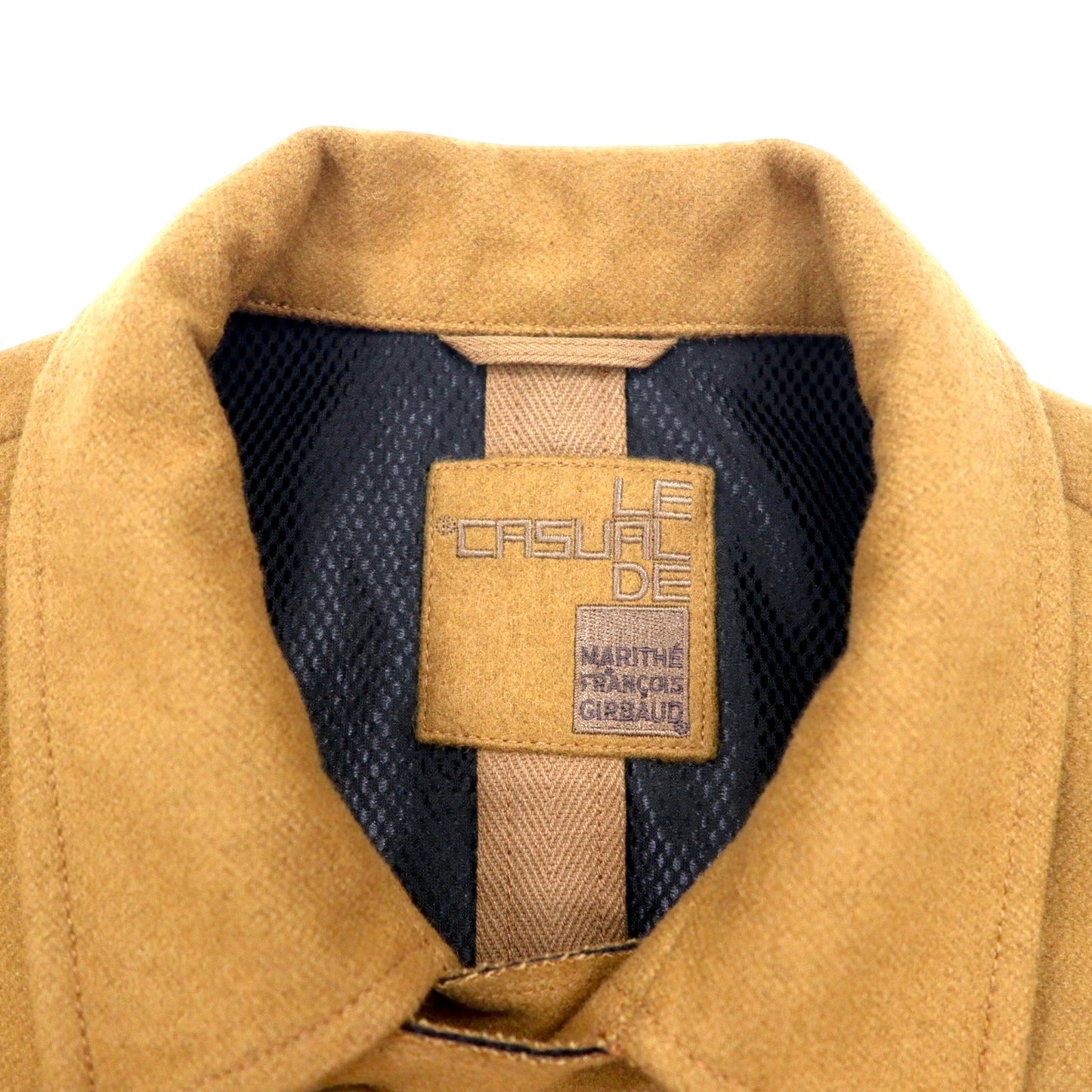 MARITHE FRANCOIS GIRBAUD Tweed Double-Breasted Tailored Jacket, Size M, Beige Wool, M7-4760