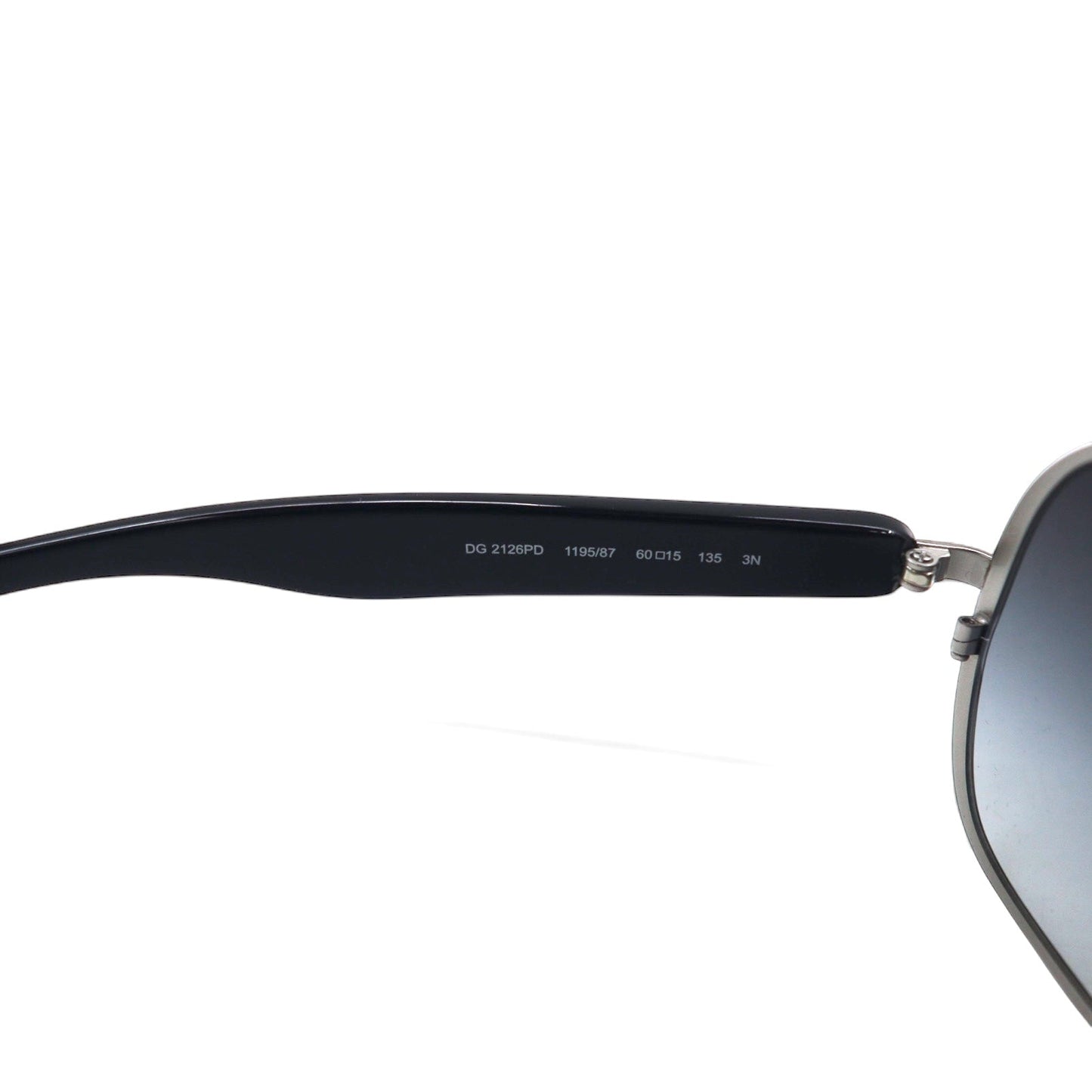 DOLCE & GABBANA Sunglasses, Fox Black Plastic with D&G Logo, DG 2126PD 1195/87 60□15
