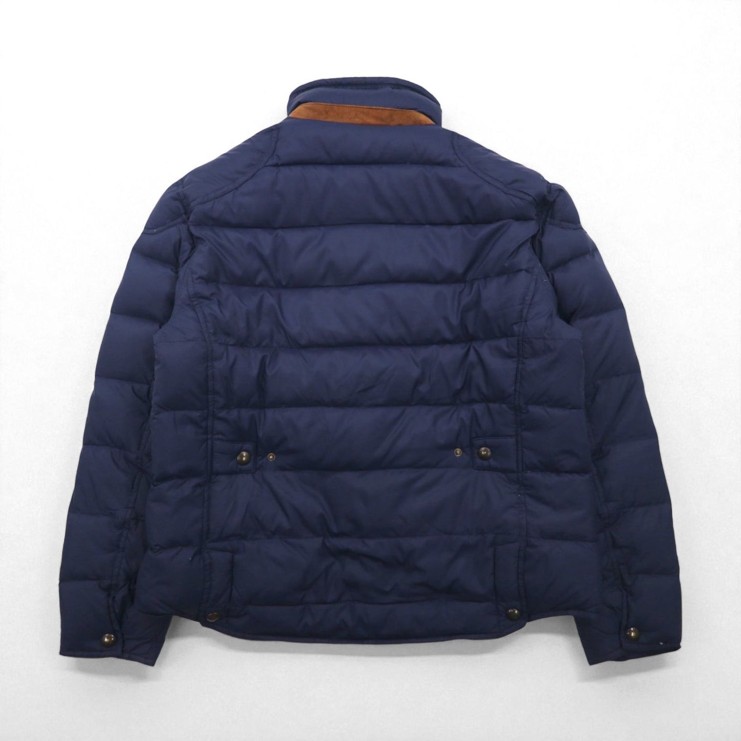 Polo Ralph Lauren ダウンジャケット XL ネイビー チンストラップ 胸ポケット スタンドカラー