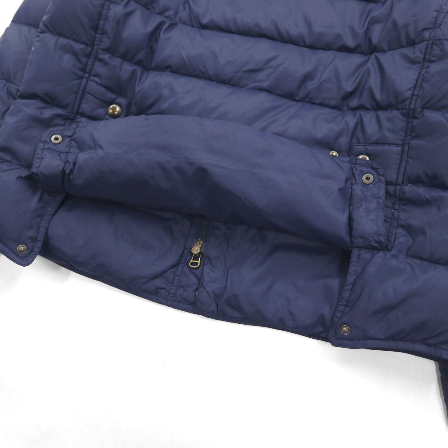 Polo Ralph Lauren ダウンジャケット XL ネイビー チンストラップ 胸ポケット スタンドカラー