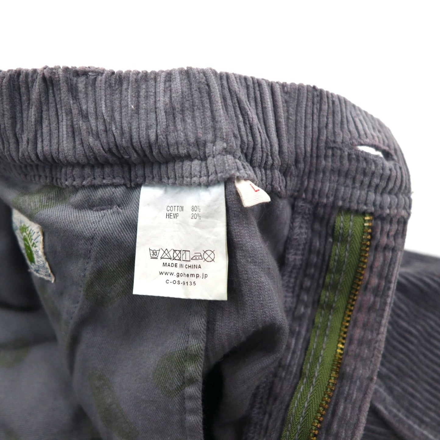 GOHEMP コーデュロイ イージーパンツ HIGH EXPLORER PANTS アウトドア クライミングパンツ L グレー テーパード ルーズシルエット