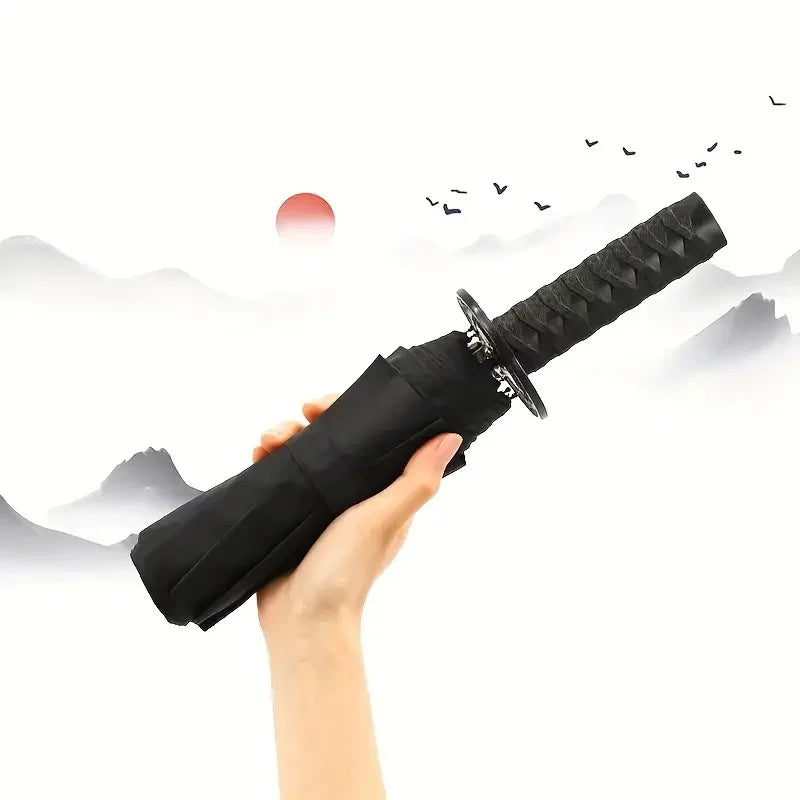 Katana Folding Umbrella /   侍の刀風折りたたみ傘