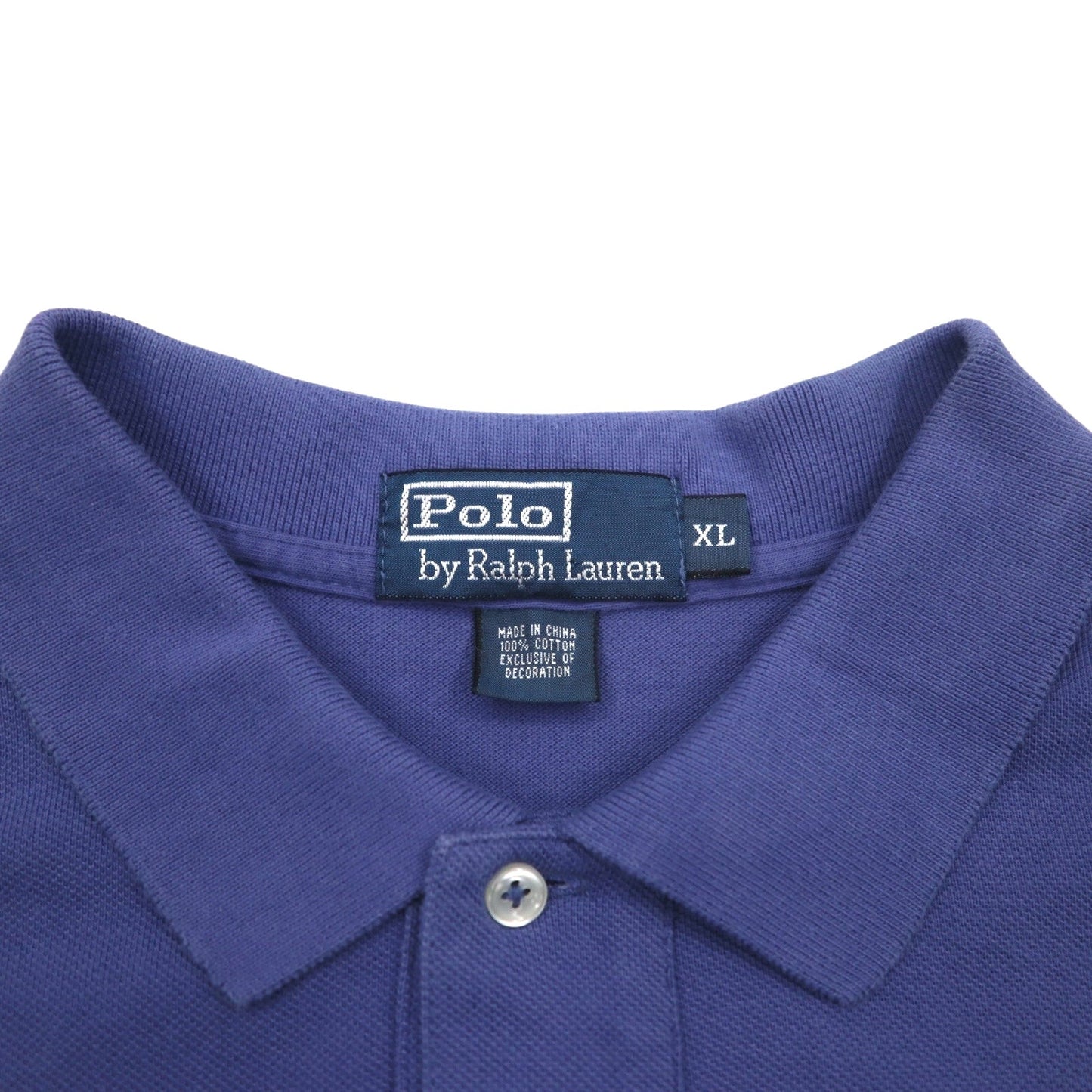Polo by Ralph Lauren XL Navy Cotton Pique Polo Shirt with Small Pony Embroidery