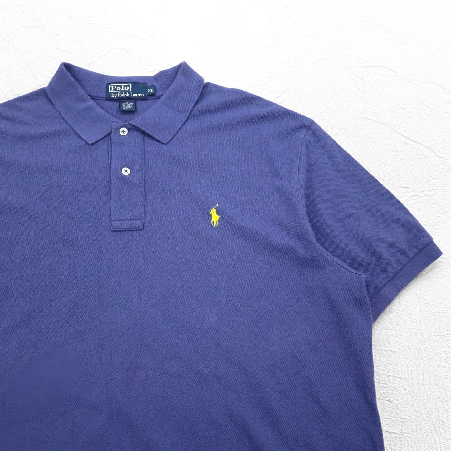 Polo by Ralph Lauren XL Navy Cotton Pique Polo Shirt with Small Pony Embroidery