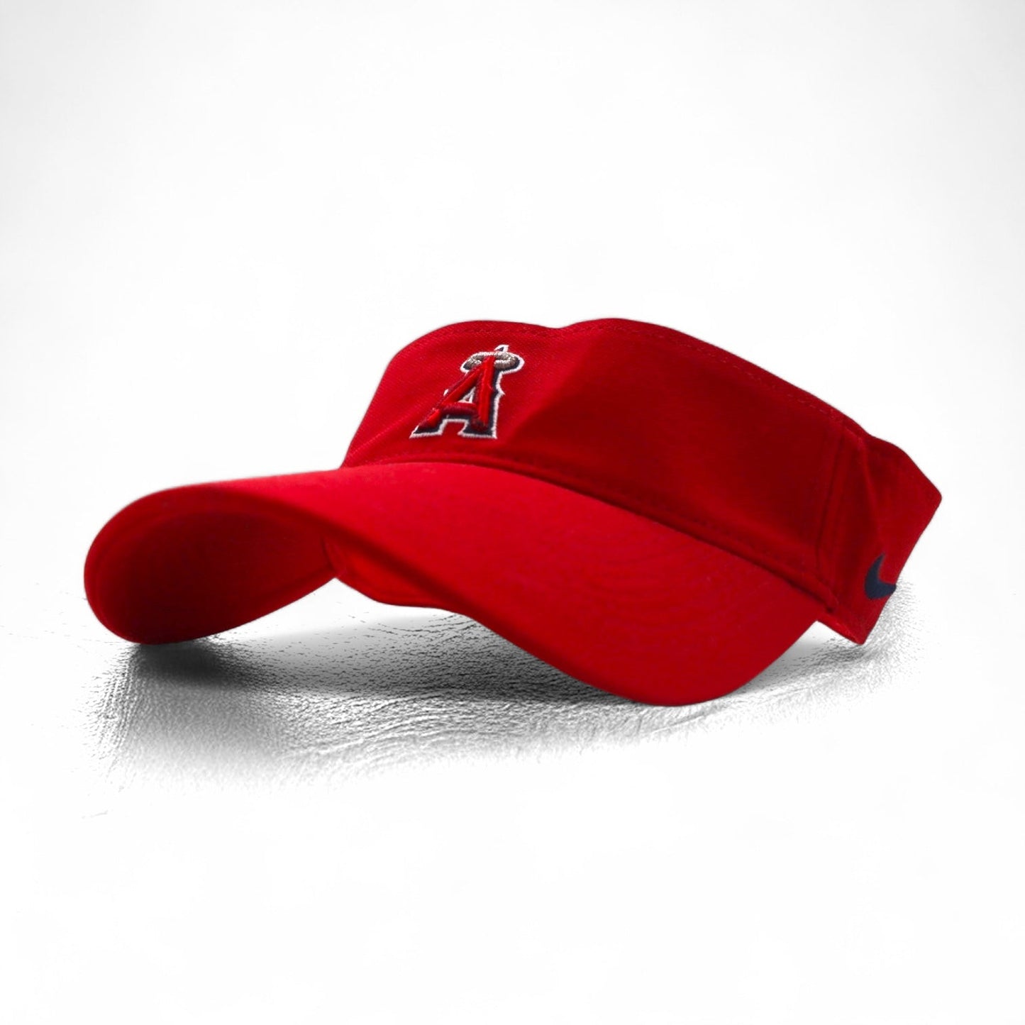Nike Dri-Fit Sun Visor Cap, Free Size, Red, MLB Los Angeles Angels Swoosh