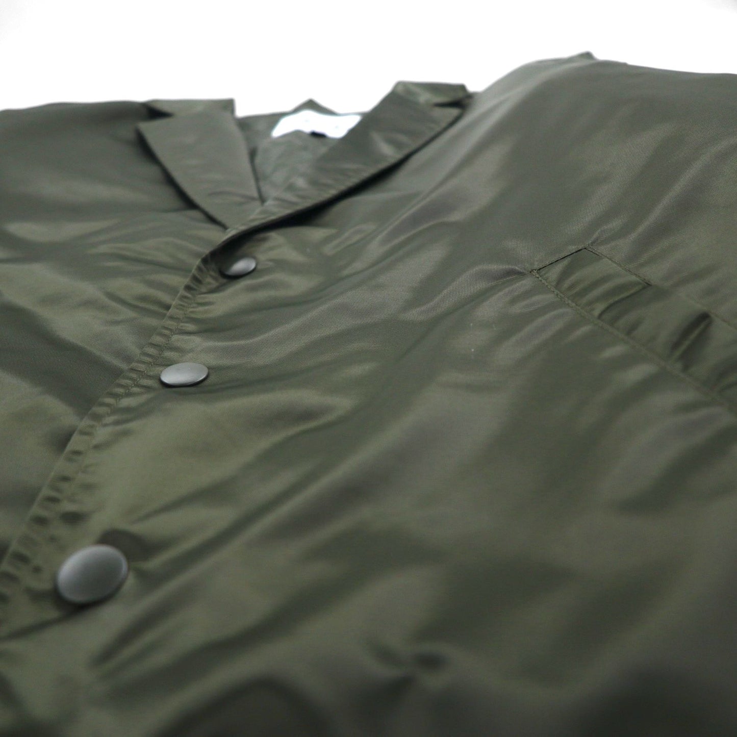 MAJESTIC × FRAMMENTO CUORE ナイロン テーラードジャケット M カーキ 中綿 XM23-MAJ-0009-GRN6 nano universe 別注