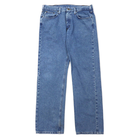 Carhartt Traditional Fit Denim Pants, Size 36, Blue Cotton, B480LVB, Made in Mexico