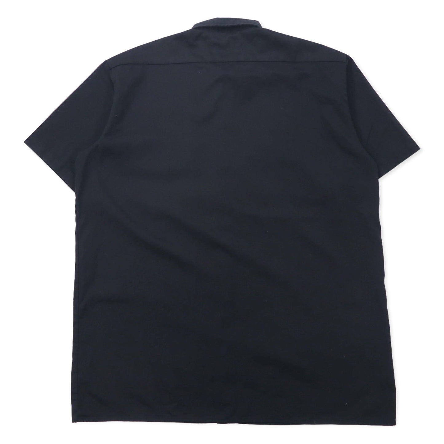 Dickies Short Sleeve Work Shirt, XL, Black, Polyester and Cotton, Oversized