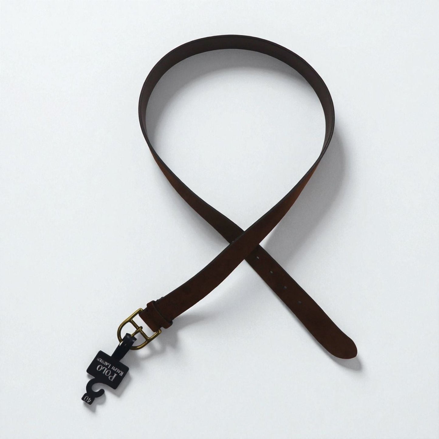 Polo Ralph Lauren イタリアンレザー ベルト ブラウン レザー ゴールド バックル 405188056-213 未使用品