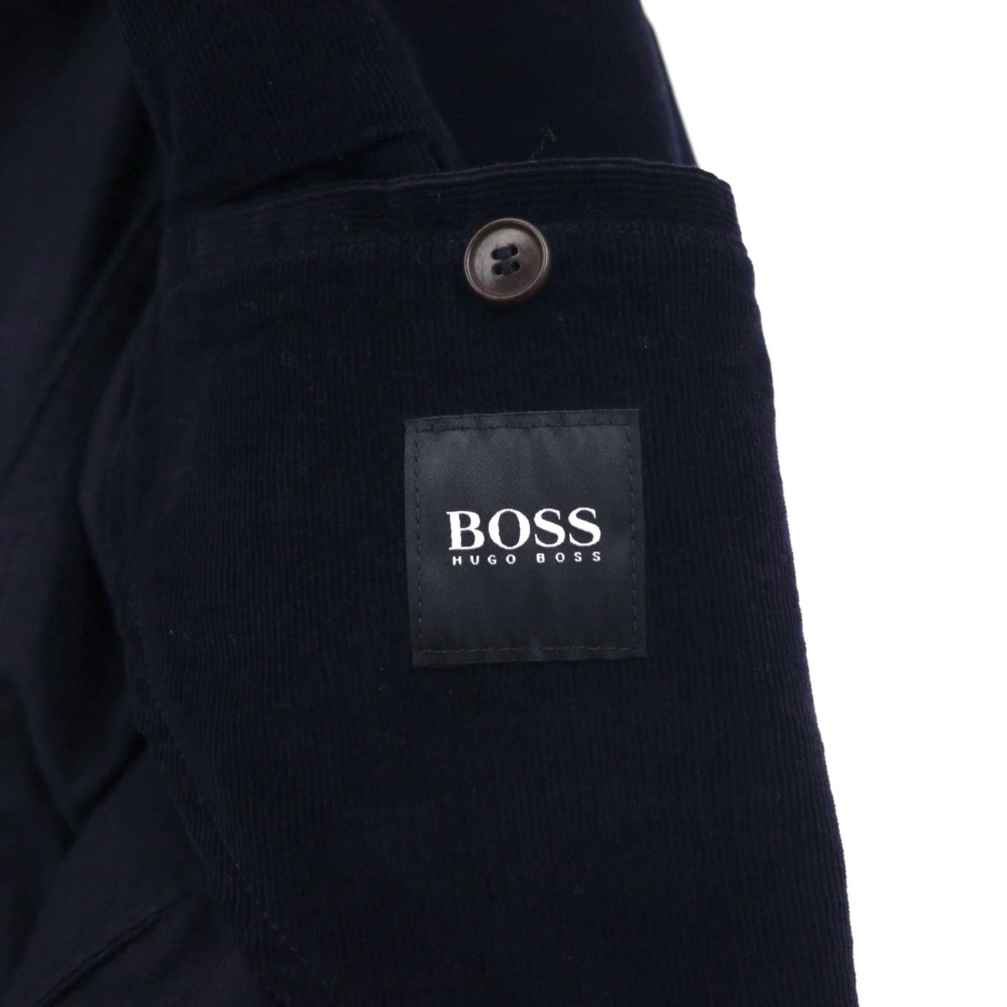 HUGO BOSS 2B コーデュロイ テーラードジャケット ブレザー L ネイビー ポーランド製