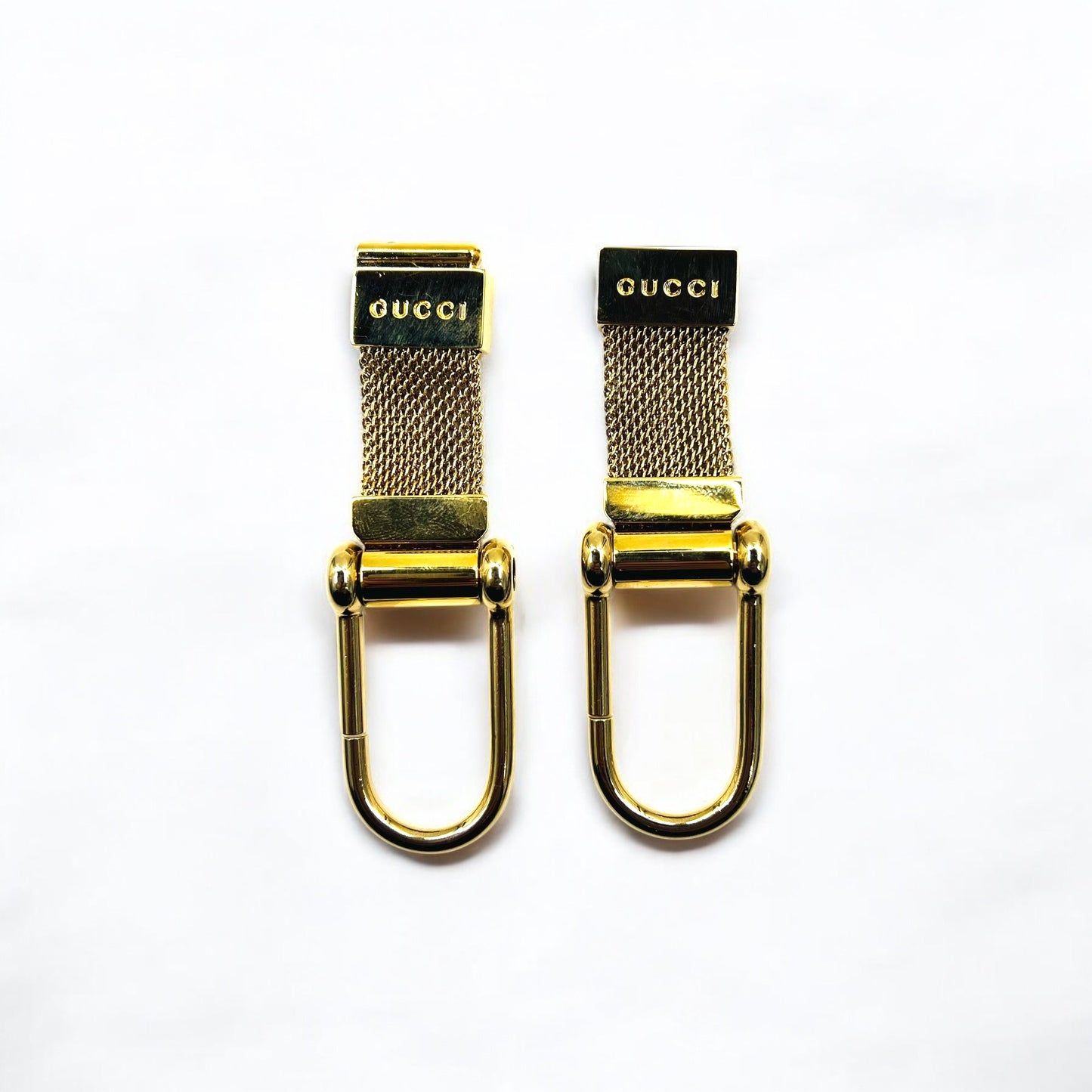 GUCCI イタリア製 セパレート キーホルダー キーリング ゴールド メタル メッシュ