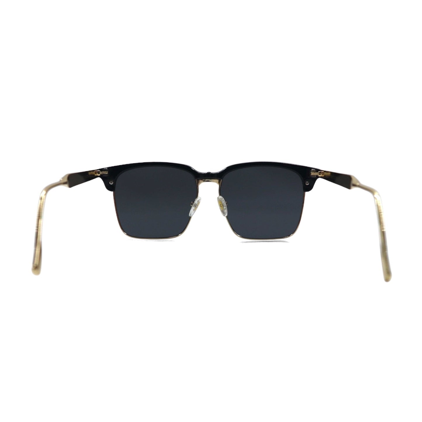GENTLE MONSTER Half-Rim Clubmaster Square Sunglasses, Black and Gold, 2017, 55mm, 15-139