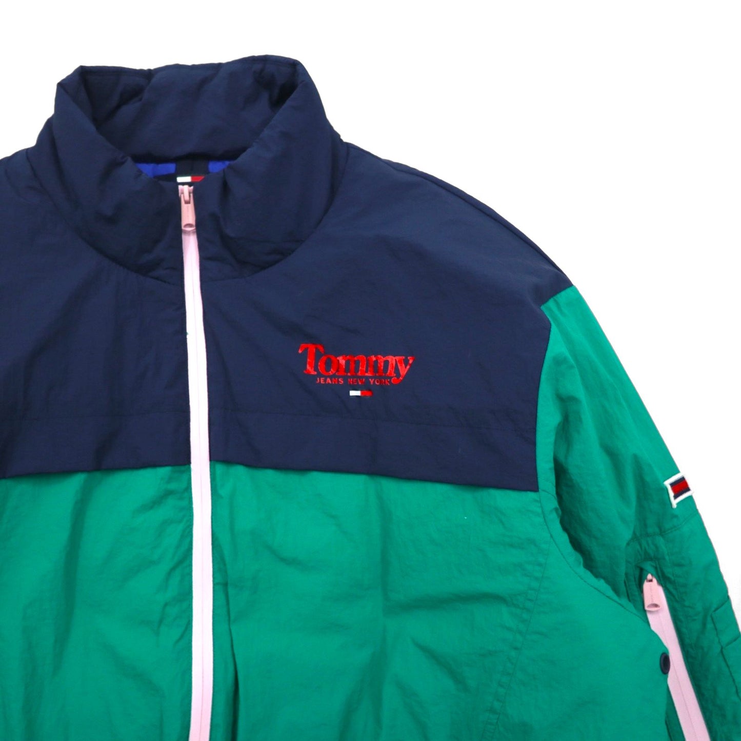 TOMMY JEANS スタンドカラー インサレーション ジャケット M バイカラー 中綿 CONTRAST ZIP DW0DW08827
