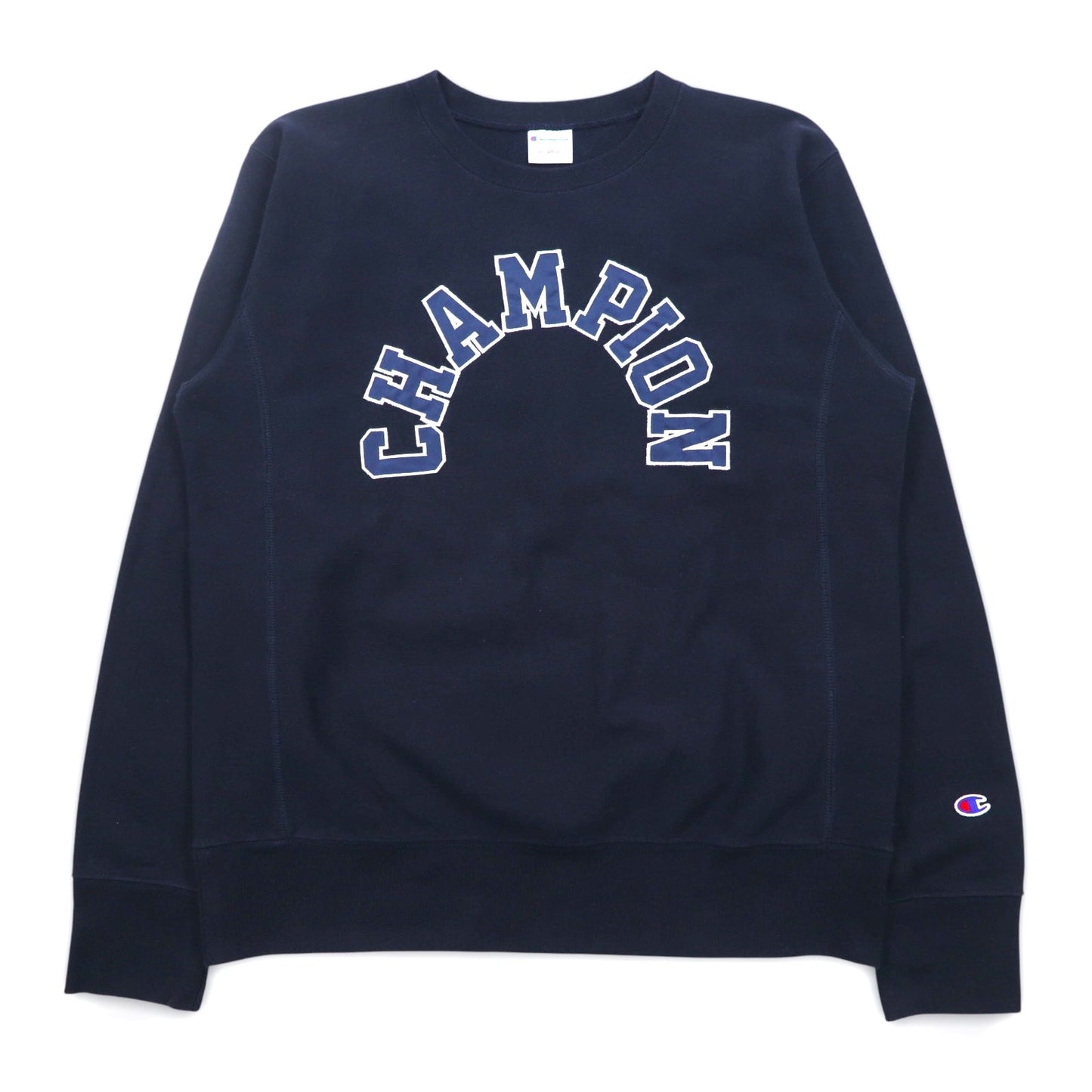 Champion Reverse Weave Arch Logo Sweatshirt, XL, Navy, C8-H009