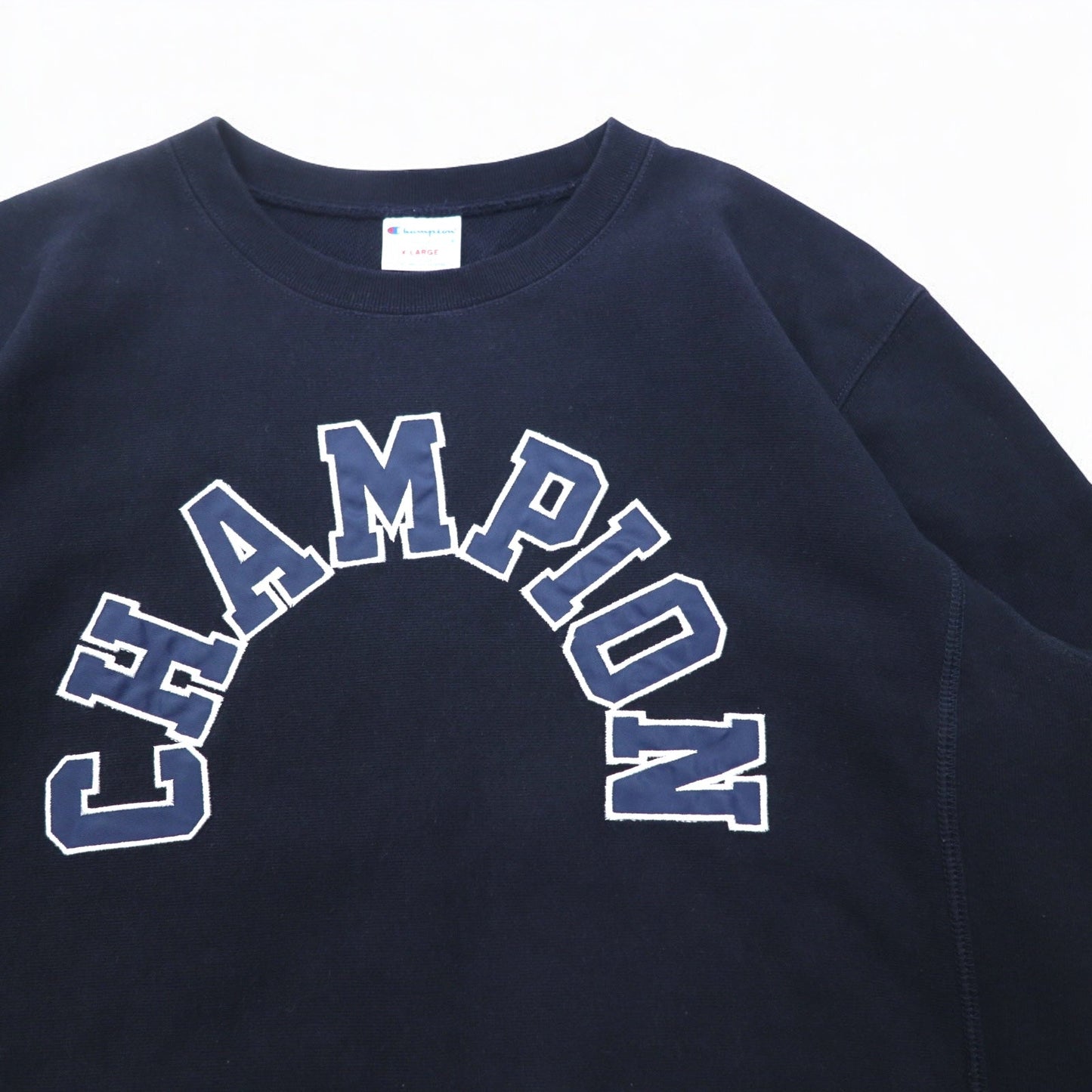 Champion Reverse Weave Arch Logo Sweatshirt, XL, Navy, C8-H009