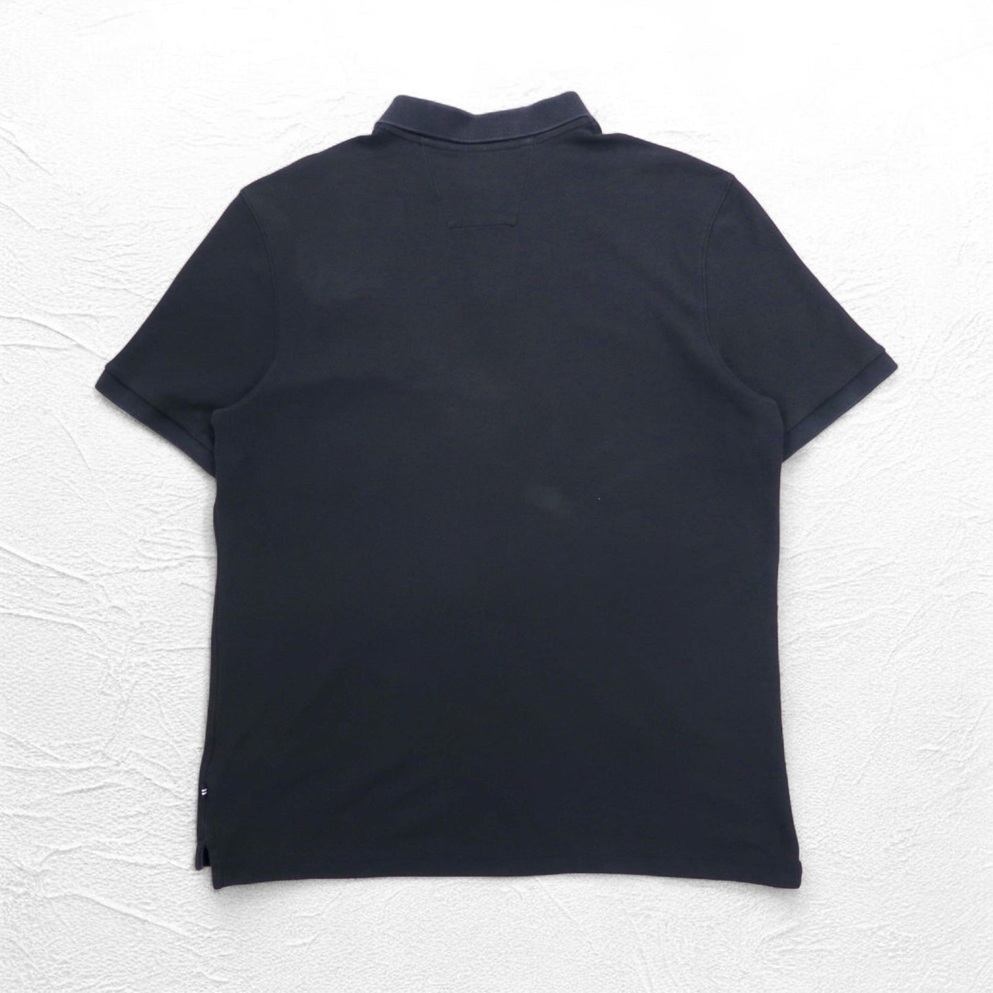 NAUTICA クラシックフィット ポロシャツ 2XL Classic Fit ブラック 鹿の子 ワンポイントロゴ刺繍