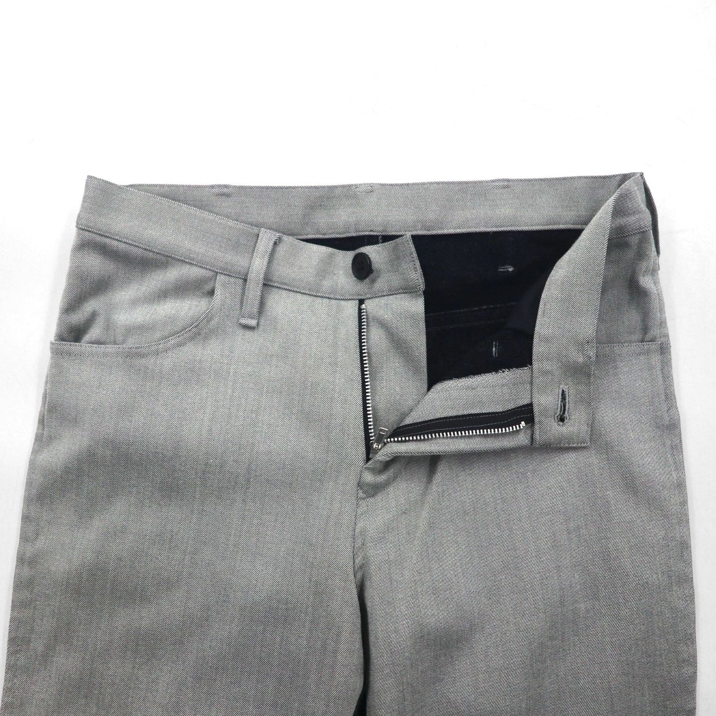 Y's ( Yohji Yamamoto ) 切替ジョガーパンツ デザイン スラックス S ウール 裾リブ ツートーン YP-P05-104 日本製