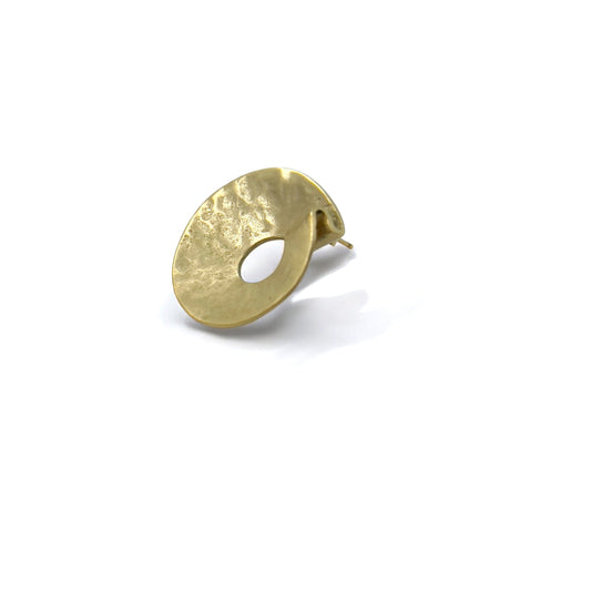 Blanciris Gold Hammered Circle Earrings, Available at ESTNATION