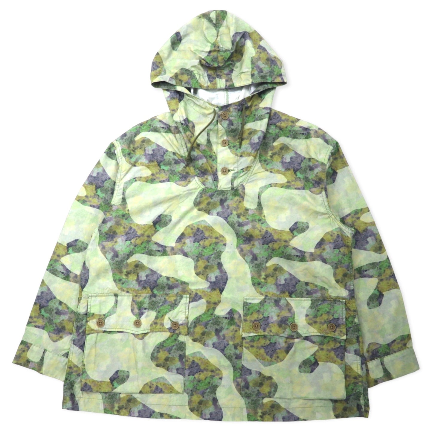 JOHNBULL Light Weather Anorak Parka, Snow Parka, Size M, Khaki Camouflage, Cotton, JM231S07