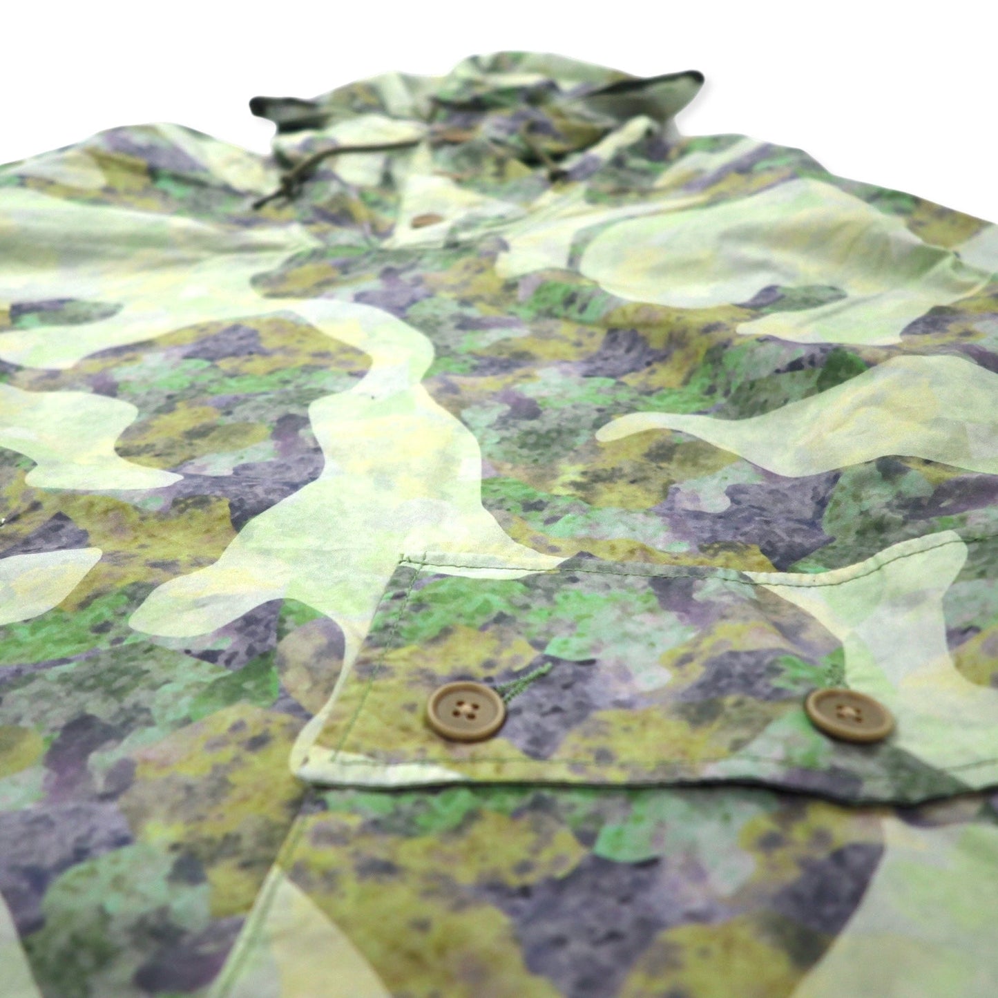 JOHNBULL Light Weather Anorak Parka, Snow Parka, Size M, Khaki Camouflage, Cotton, JM231S07