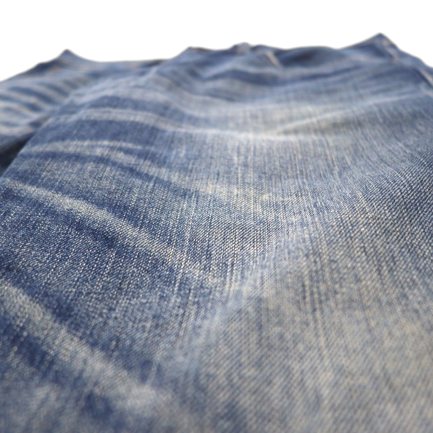 Levi's 503 Short Denim Pants, Size L, Indigo with Distressed Leather Patches, SP503-0019