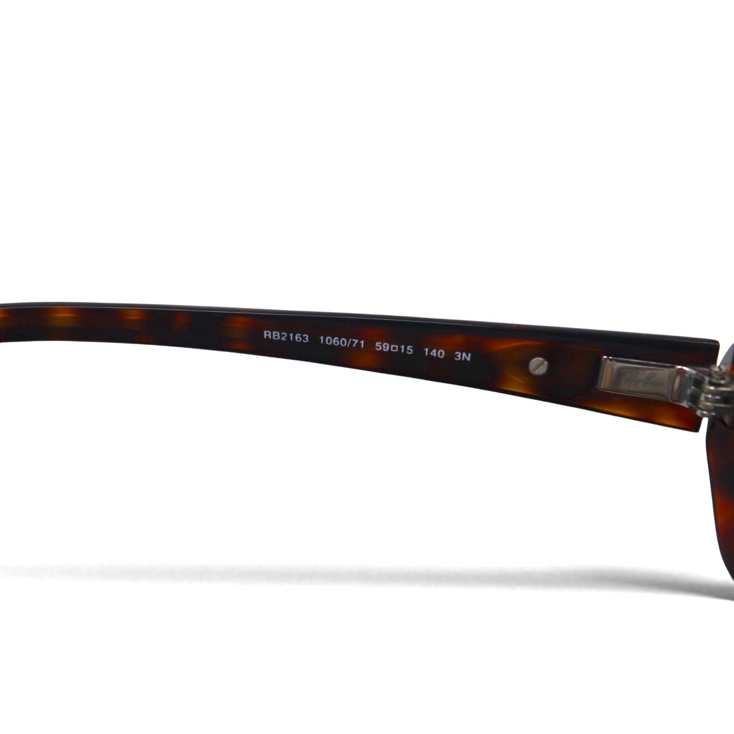 Ray-Ban スクエア レクタングル サングラス ブラウン ベッコウ RB2163 1060/71 59-15 140 3N