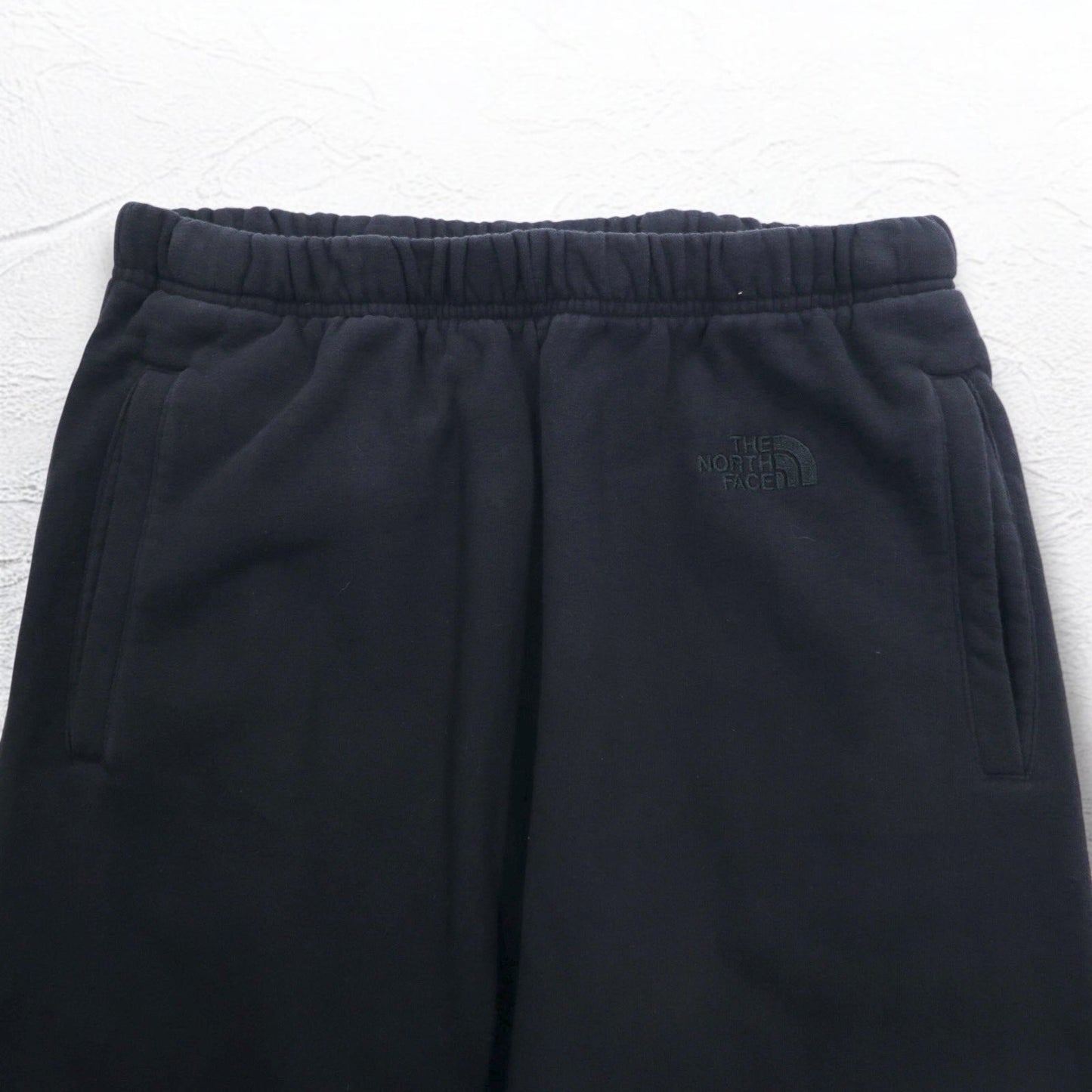 THE NORTH FACE Flared Sweatpants, Size M, Black, Cotton, One-Point Logo Embroidery, US Standard