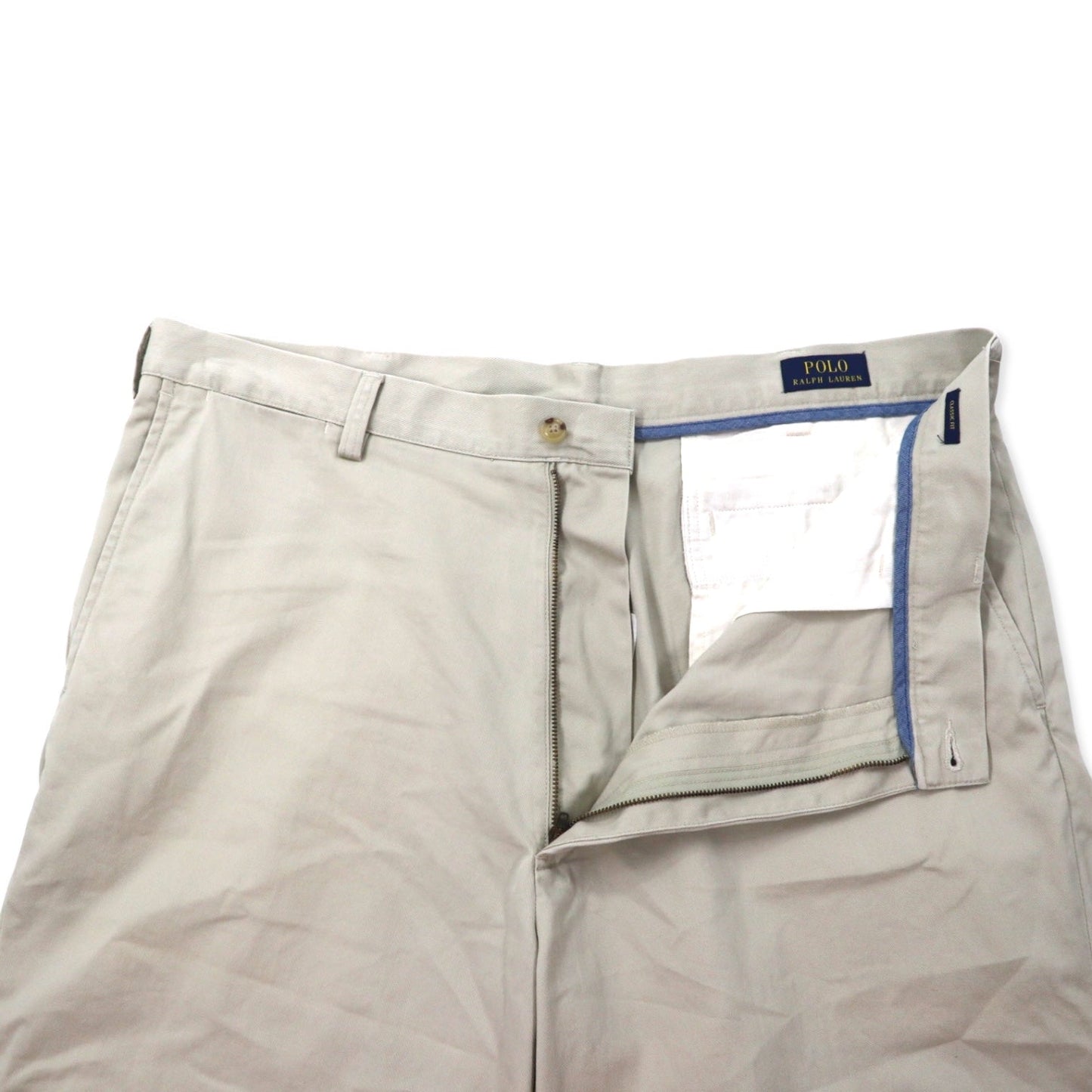 POLO RALPH LAUREN Short Chino Pants, Size 38, Beige, Cotton