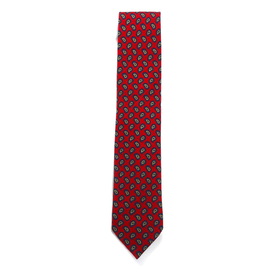 BREUER Italian-made tie, red silk, paisley pattern, small pattern, available at SHIPS