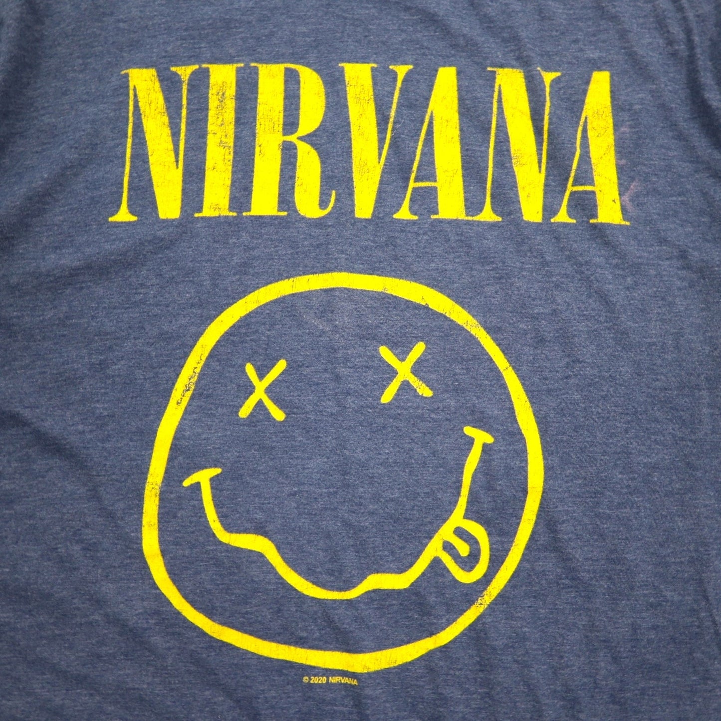 NIRVANA Rock Band T-Shirt, Navy, Cotton and Polyester, Made in Mexico