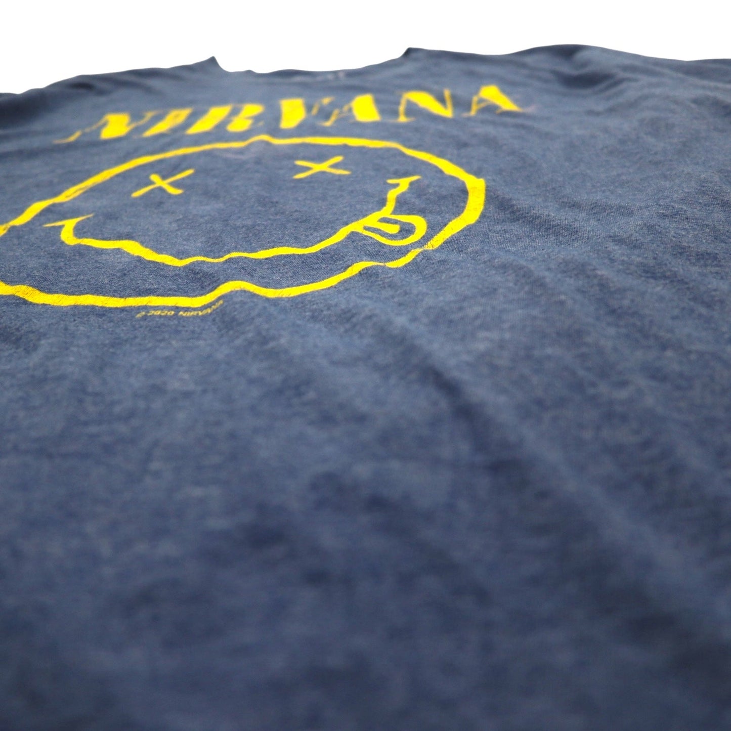 NIRVANA Rock Band T-Shirt, Navy, Cotton and Polyester, Made in Mexico