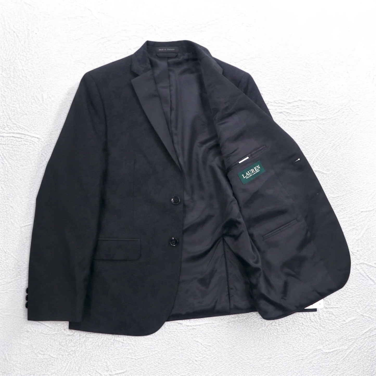 LAUREN RALPH LAUREN 花柄 2B イブニング ドレス ジャケット スーツ XL ブラック 未使用品