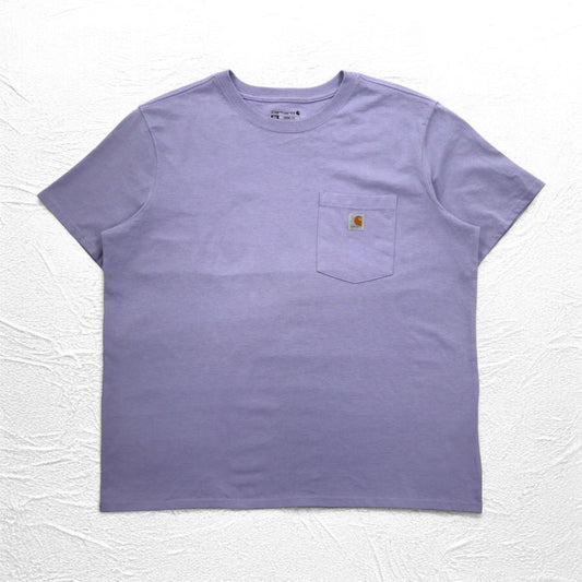 Carhartt Loose Fit Pocket T-Shirt, Size 2XL, Purple Cotton