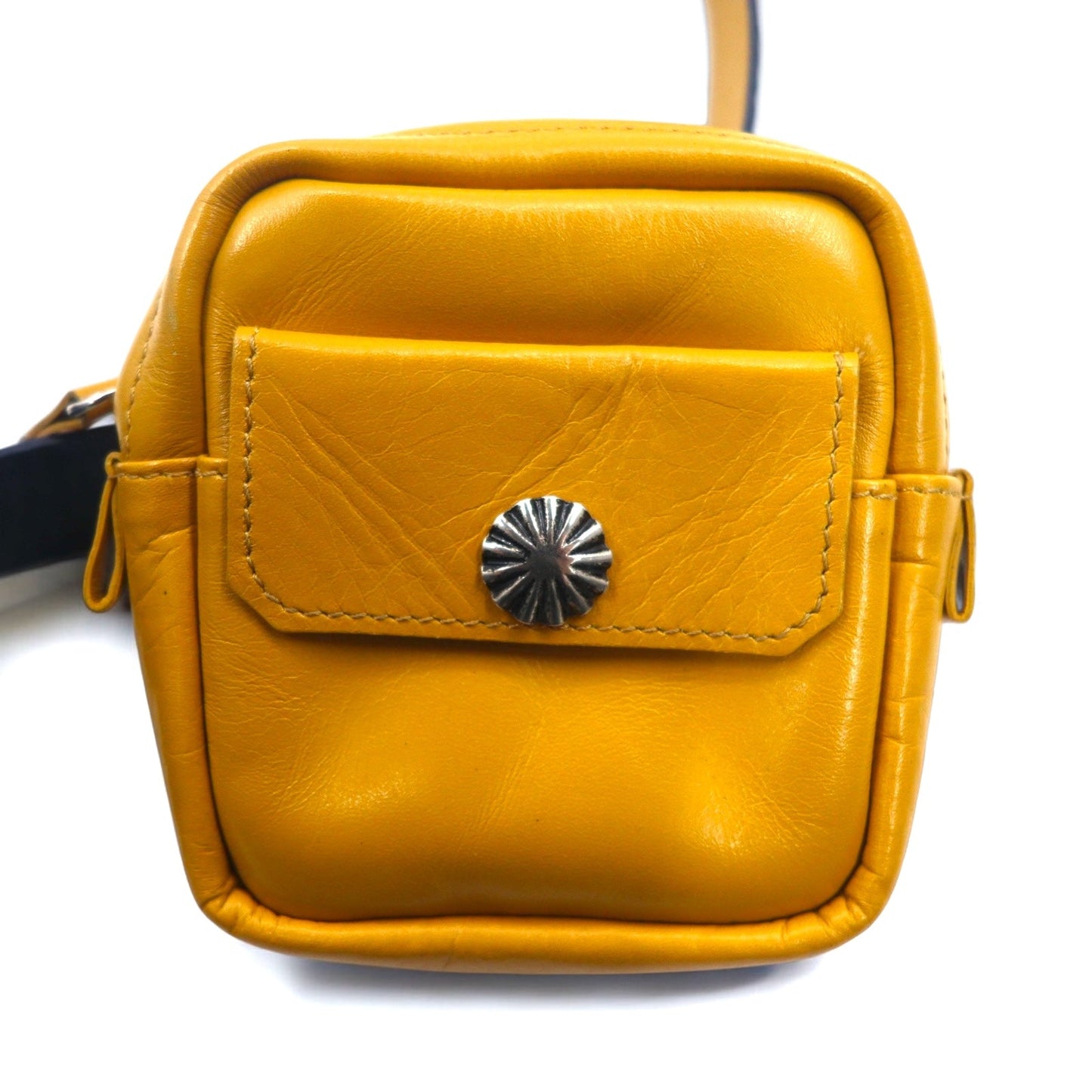 TOGA VIRILIS Belt Bag, Waist Bag, Body Bag in Yellow and Navy with Metal Conchos