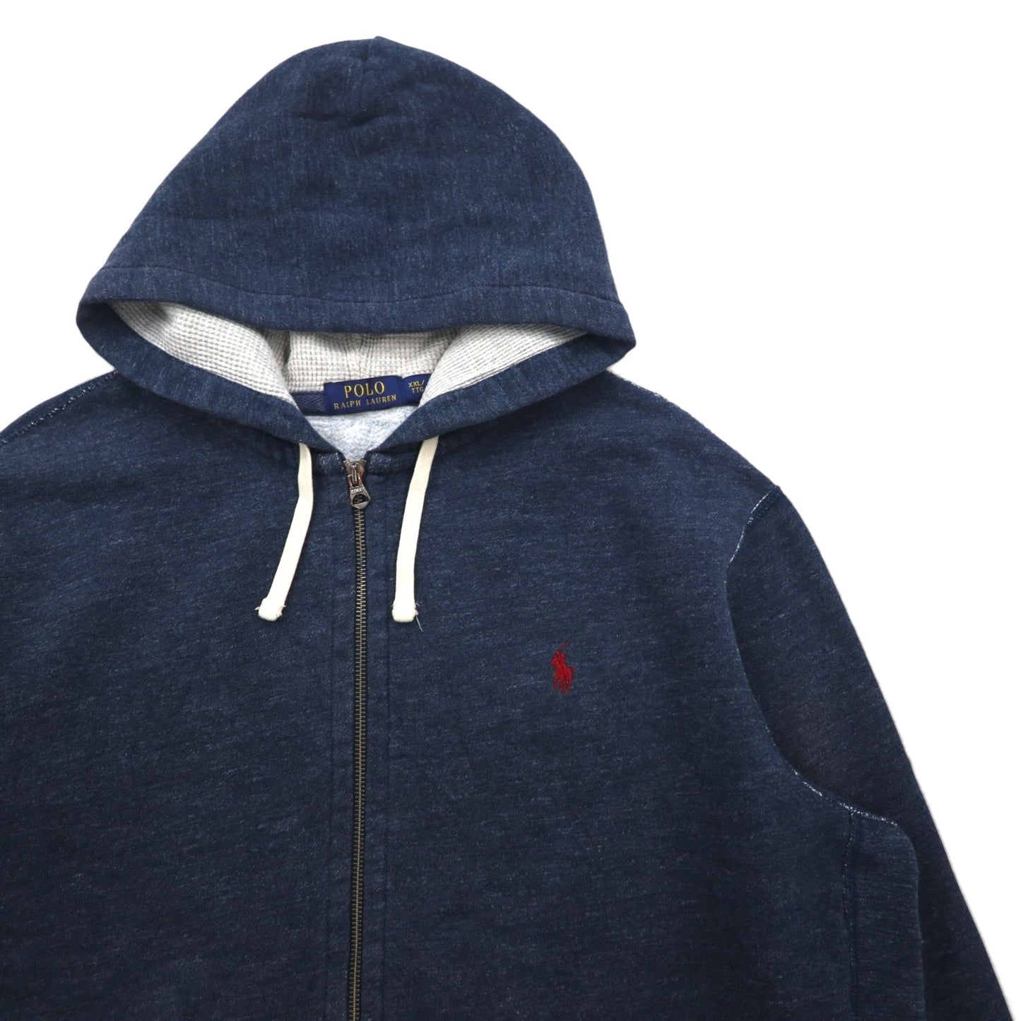 POLO RALPH LAUREN Reverse Weave Full-Zip Hoodie, Size 2XL, Navy, with Small Pony Embroidery