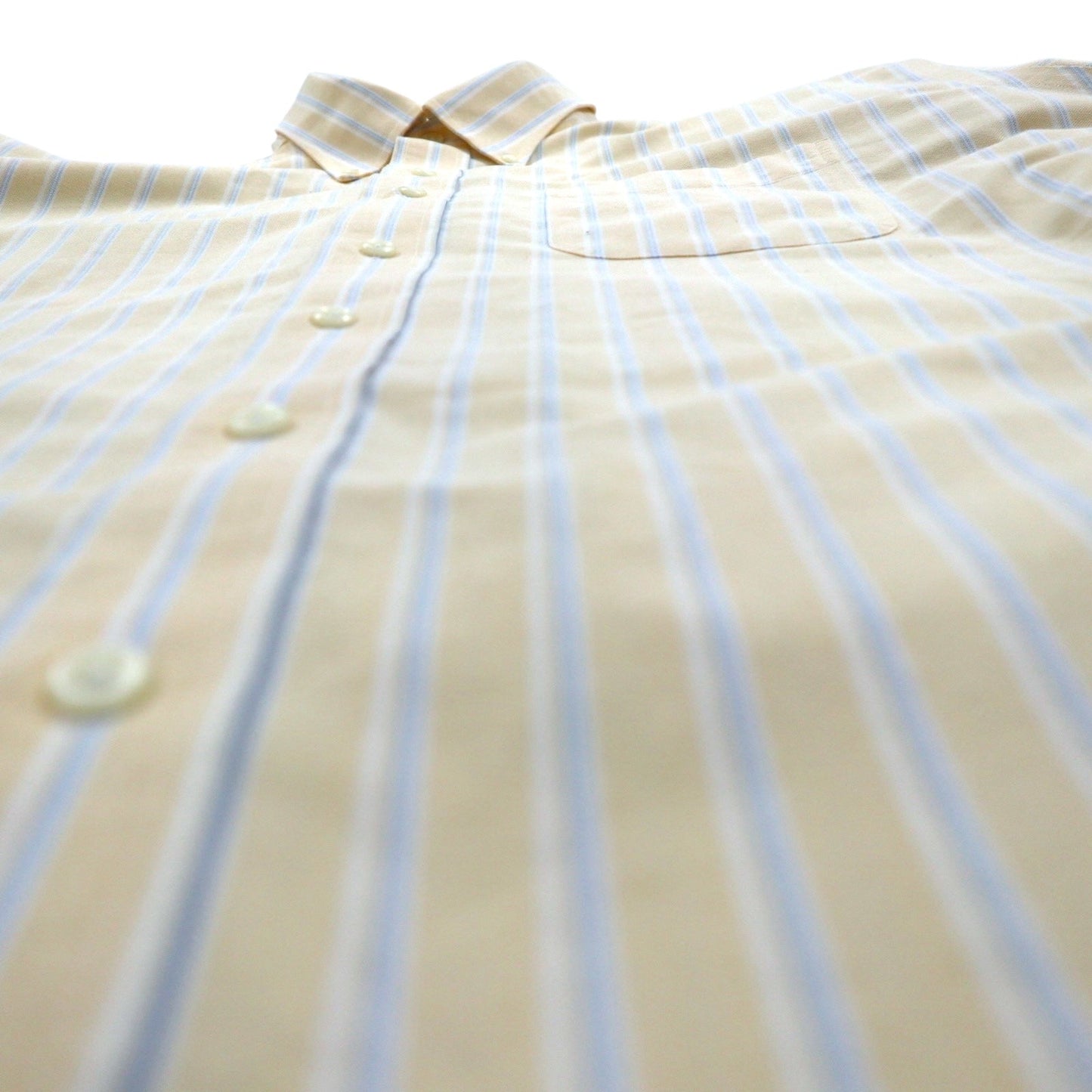 L.L.Bean トラディショナルフィット オックスフォード ボタンダウンシャツ XL TRADITIONAL FIT イエロー ストライプ 形態安定 WRINKLE RESISTANT 237816